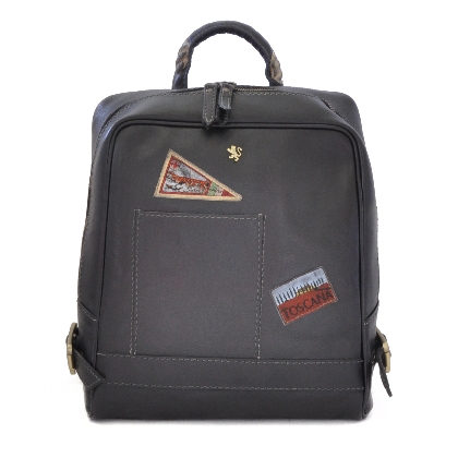 <span class="smallTextProdInfo">[BNE102]</span> - Firenze Laptop Backpack in cow leather B102 - Bruce Black