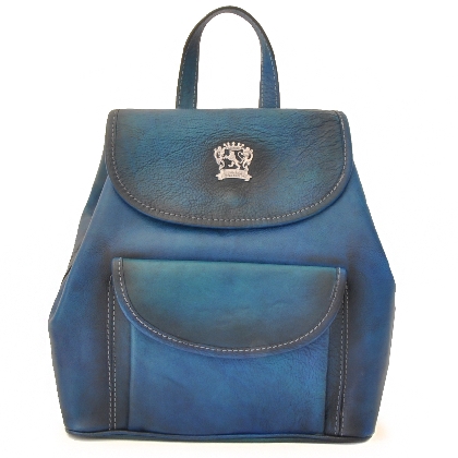 <span class="smallTextProdInfo">[BBL119]</span> - Gaville Backpack in cow leather - Bruce Blue