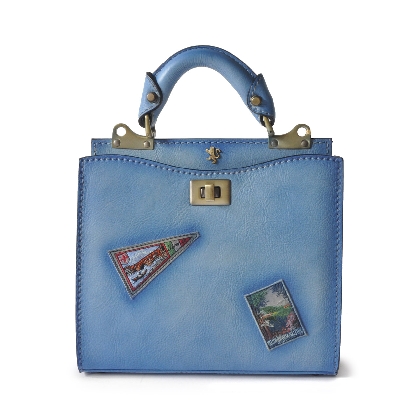 <span class="smallTextProdInfo">[BSB150/26]</span> - Lady Bag Anna Maria Luisa de' Medici Small in cow leather - Bruce Sky-Blue