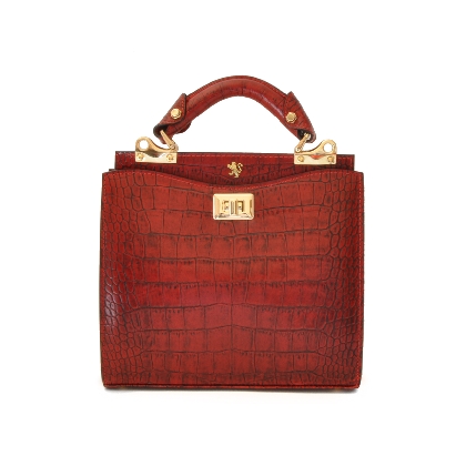 <span class="smallTextProdInfo">[KCL150/26]</span> - Anna Maria Luisa de' Medici Small King Lady Bag in cow leather - King Cherry