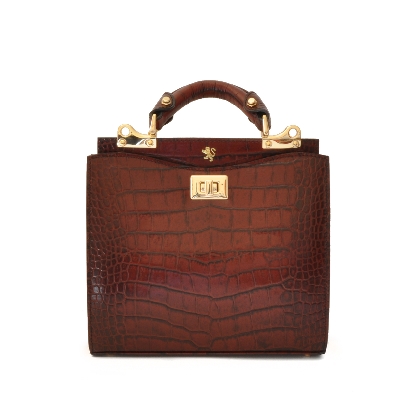 <span class="smallTextProdInfo">[KMA150/26]</span> - Anna Maria Luisa de' Medici Small King Lady Bag in cow leather - King Brown