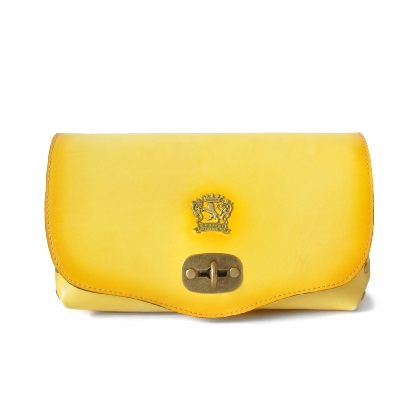 <span class="smallTextProdInfo">[BYE161]</span> - Castel Del Piano Clutch in cow leather - Bruce yellow