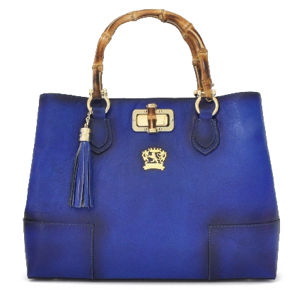<span class="smallTextProdInfo">[BBE291]</span> - Sarteano Shoulder Bag in cow leather - Bruce Electric Blue
