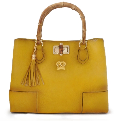 <span class="smallTextProdInfo">[BYE291]</span> - Sarteano Shoulder Bag in cow leather - Bruce Yellow