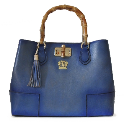 <span class="smallTextProdInfo">[BSB291]</span> - Sarteano Shoulder Bag in cow leather - Bruce Sky Blue