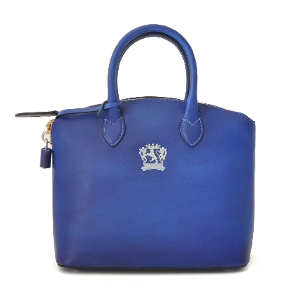 <span class="smallTextProdInfo">[BBE348/P]</span> - Versilia Small Bruce Handbag in cow leather - Bruce Electric Blue