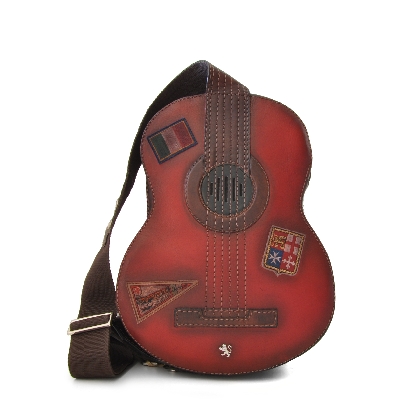 <span class="smallTextProdInfo">[BCH434/P]</span> - 牛革製のスモール バックパック ギター - ブルースキアンティ
