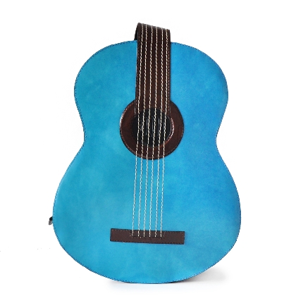 <span class="smallTextProdInfo">[RSB434]</span> - Da Filicaja Guitar Backpack in cow leather - Radica Sky-Blue