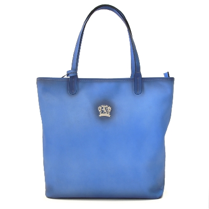 <span class="smallTextProdInfo">[BSB461]</span> - Monterchi Tote Bag in cow leather - Bruce Sky Blue