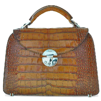 <span class="smallTextProdInfo">[KCO285/P]</span> - Veneziano Small King Handbag in cow leather - King Cognac
