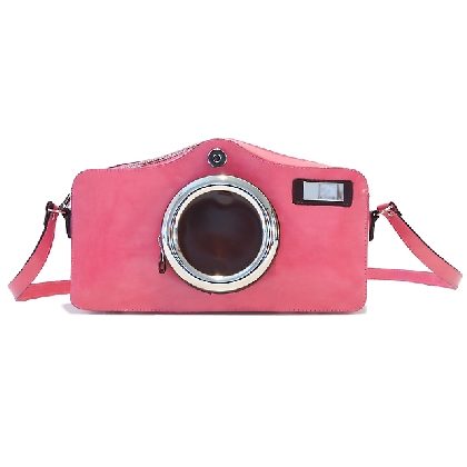 <span class="smallTextProdInfo">[RRO444]</span> - Photocamera Radica Shoulder Bag in cow leather - Radica Pink