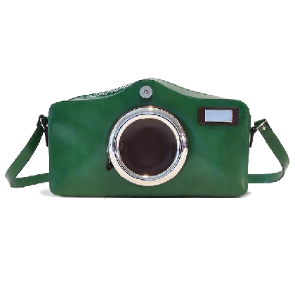 <span class="smallTextProdInfo">[REM444]</span> - Photocamera Radica Shoulder Bag in cow leather - Fotocamera R444 Emerald