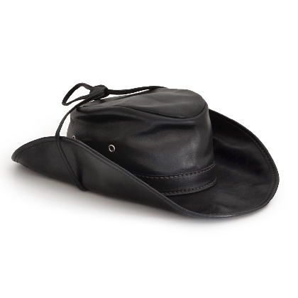 <span class="smallTextProdInfo">[BNE040/61]</span> - Cagliostro Hat 61 cm in cow leather - Bruce Black