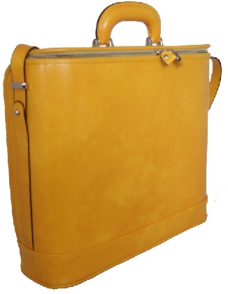<span class="smallTextProdInfo">[RYE116/15]</span> - Raffaello Laptop Bag 15 in cow leather - Radica Yellow